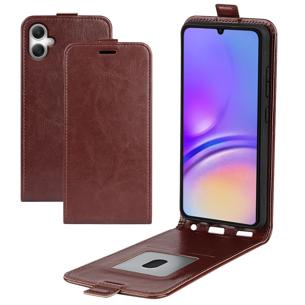 Vertical flipové púzdro na Samsung Galaxy A07 4G - hnedé