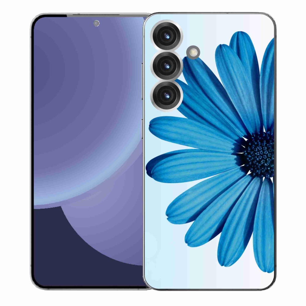 Gélový kryt mmCase na Samsung Galaxy S25+ - modrá margaréta