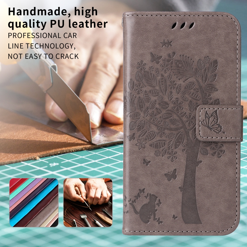 Trees knižkové púzdro na Xiaomi Redmi 15C 4G/5G (173mm) - šedé