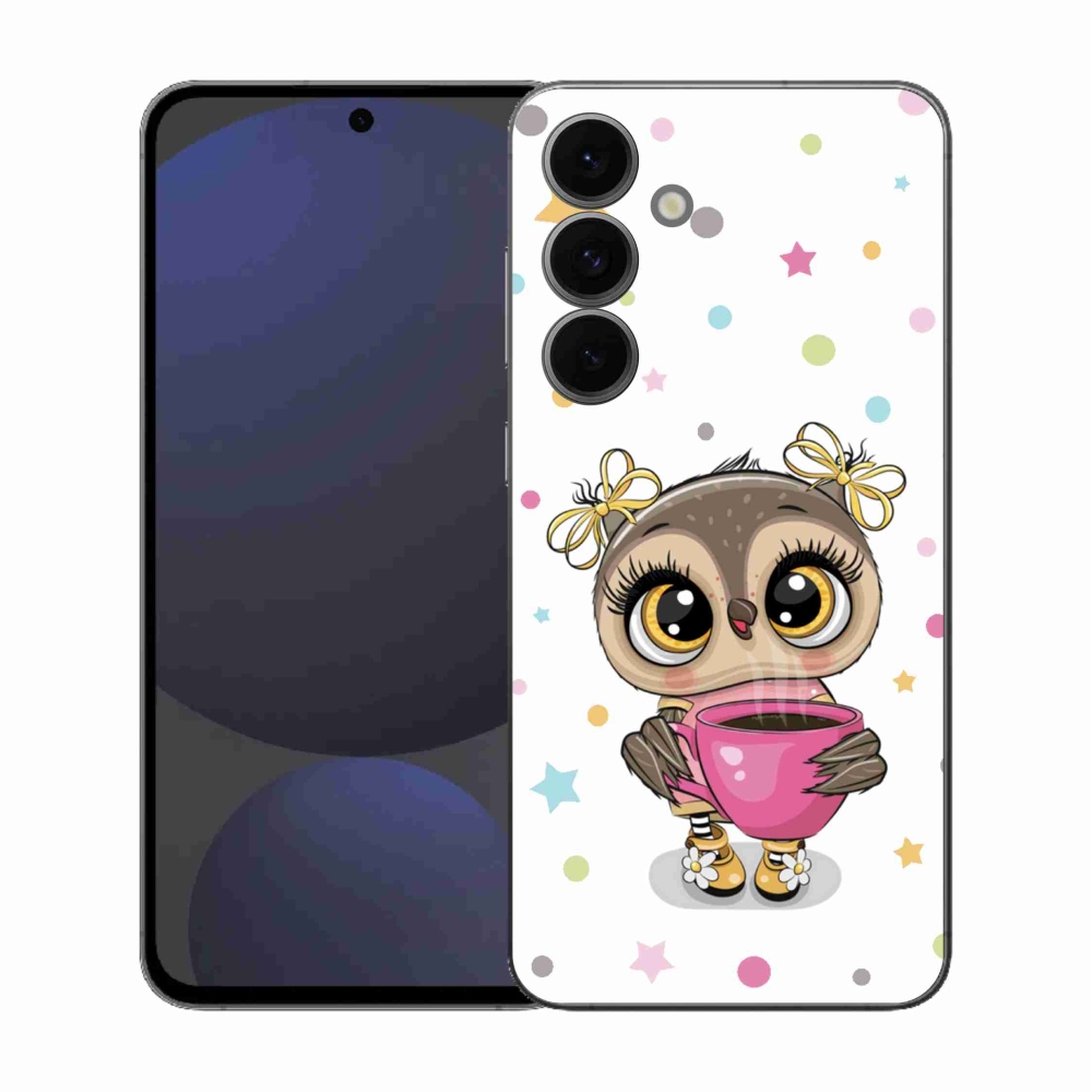 Gélový kryt mmCase na Samsung Galaxy S25 FE - kreslená sovička