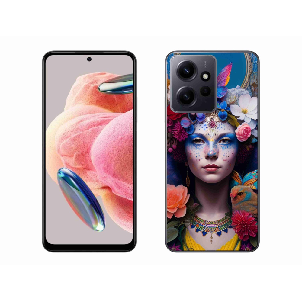 Gélový kryt mmCase na Xiaomi Redmi Note 12 4G - žena s kvetinami