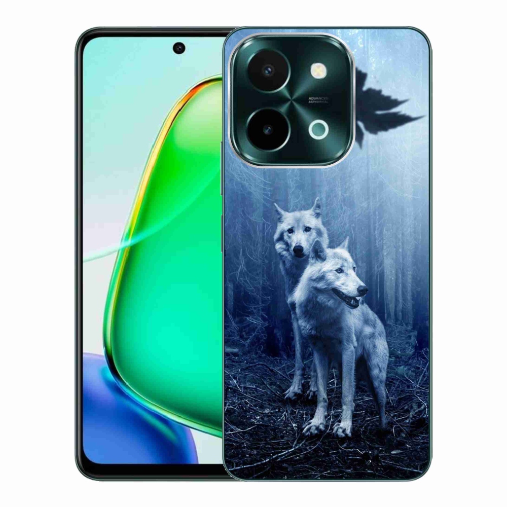 Gélový kryt mmCase na Vivo Y28 - vlci v lese