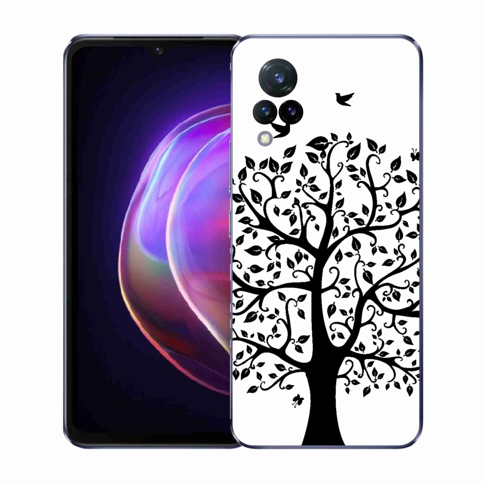 Gélový kryt mmCase na Vivo V21 4G/5G - čiernobiely strom