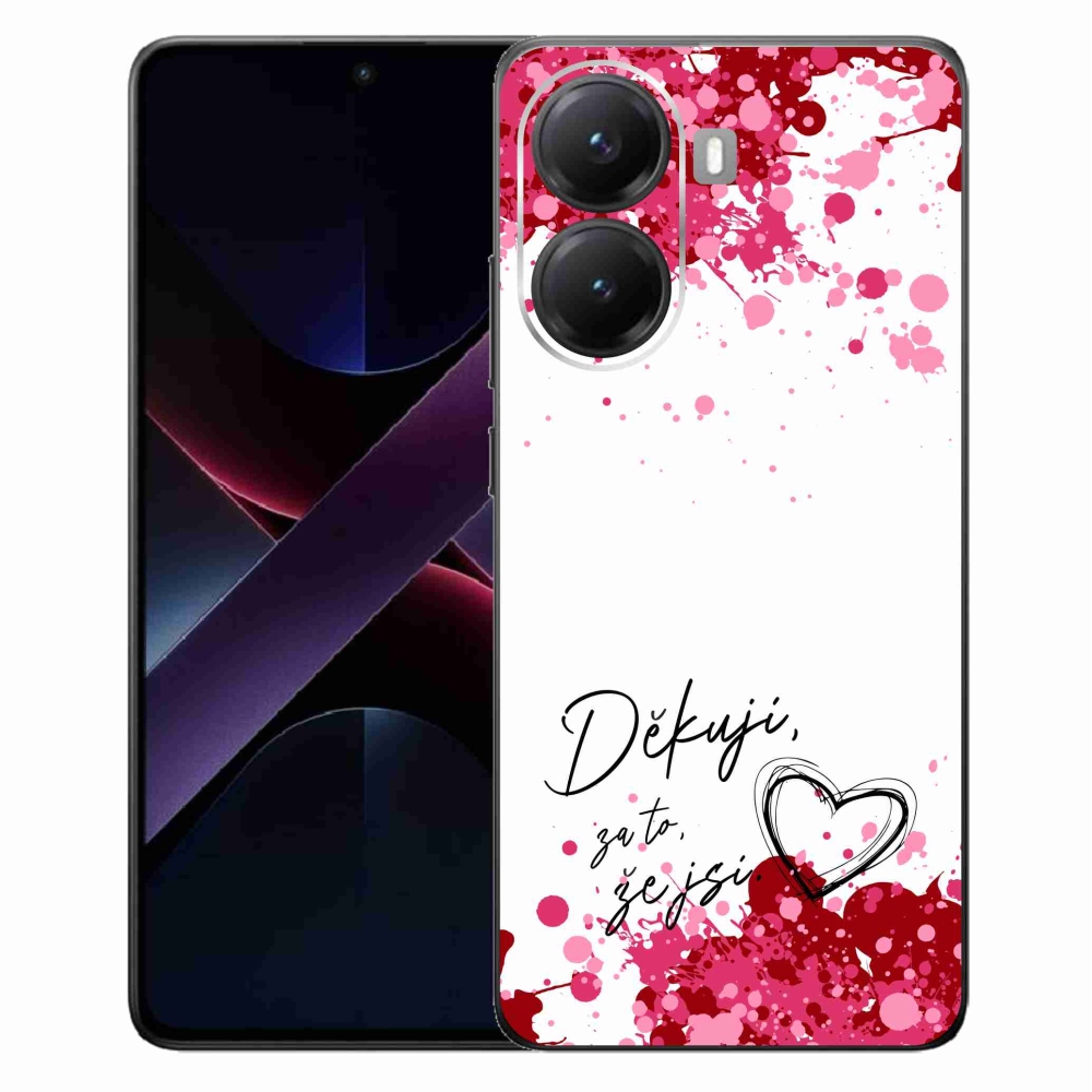 Gélový kryt mmCase na Xiaomi Poco X7 Pro 5G - zamilovaný text 2 biele pozadie