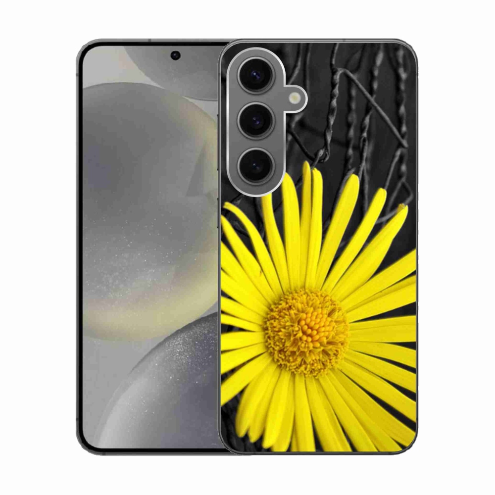 Gélový kryt mmCase na Samsung Galaxy S24 - žltá kvetina