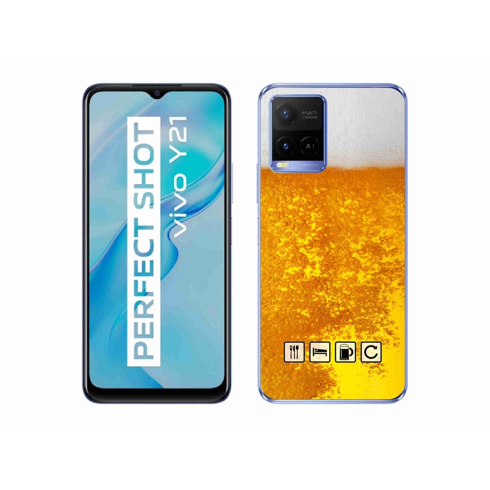 Gélový kryt mmCase na Vivo Y21/Y21s/Y33s - pivný motív 3