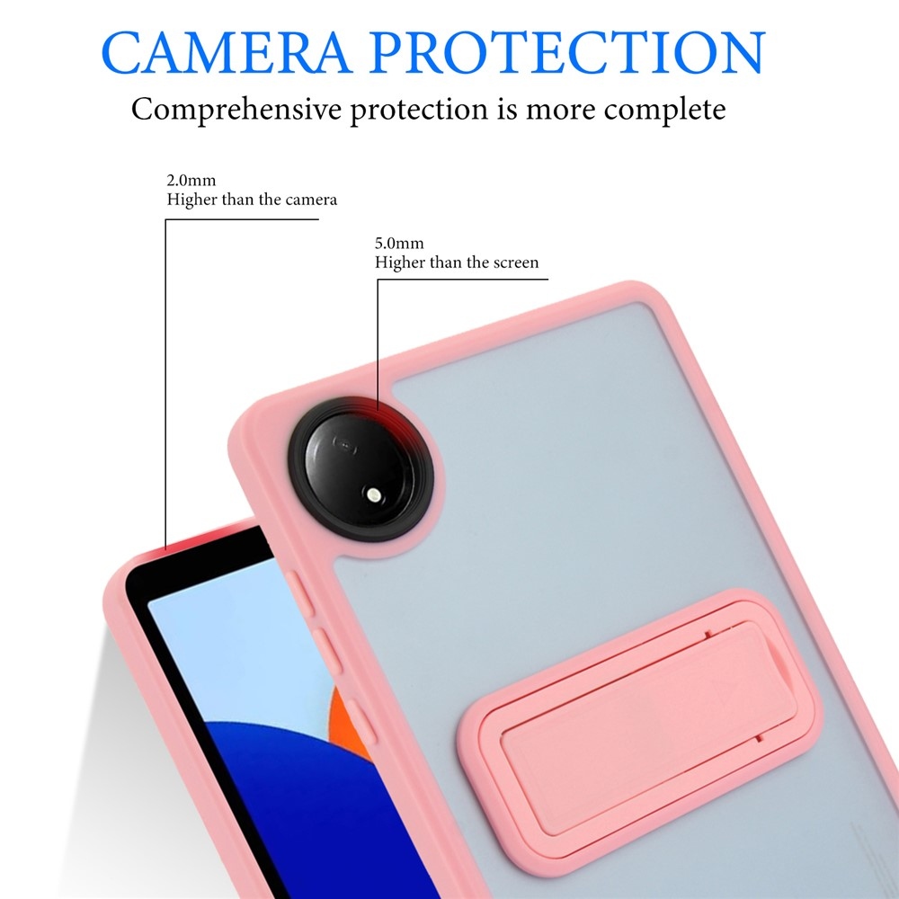 Skiny gélový obal s pevným chrbtom a výklopným stojanom na Xiaomi Redmi Pad SE 8.7 - ružový