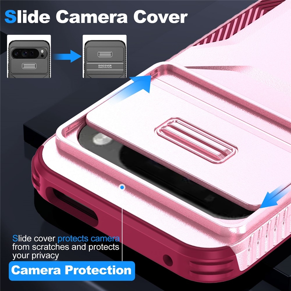Lid odolný kryt na Google Pixel 10 Pro XL - ružový/vínový