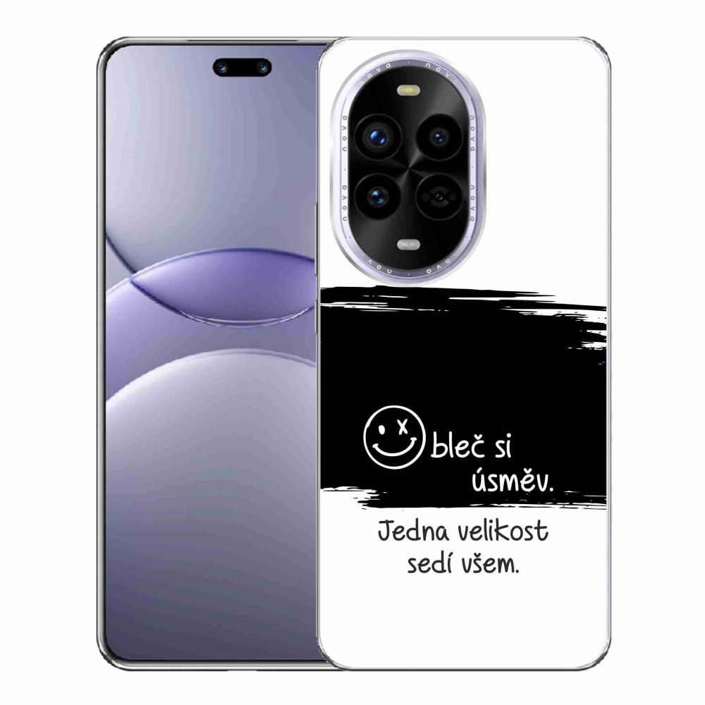 Gélový kryt mmCase na Huawei Nova 13 Pro 5G - vtipný text 8 čiernobiele pozadie