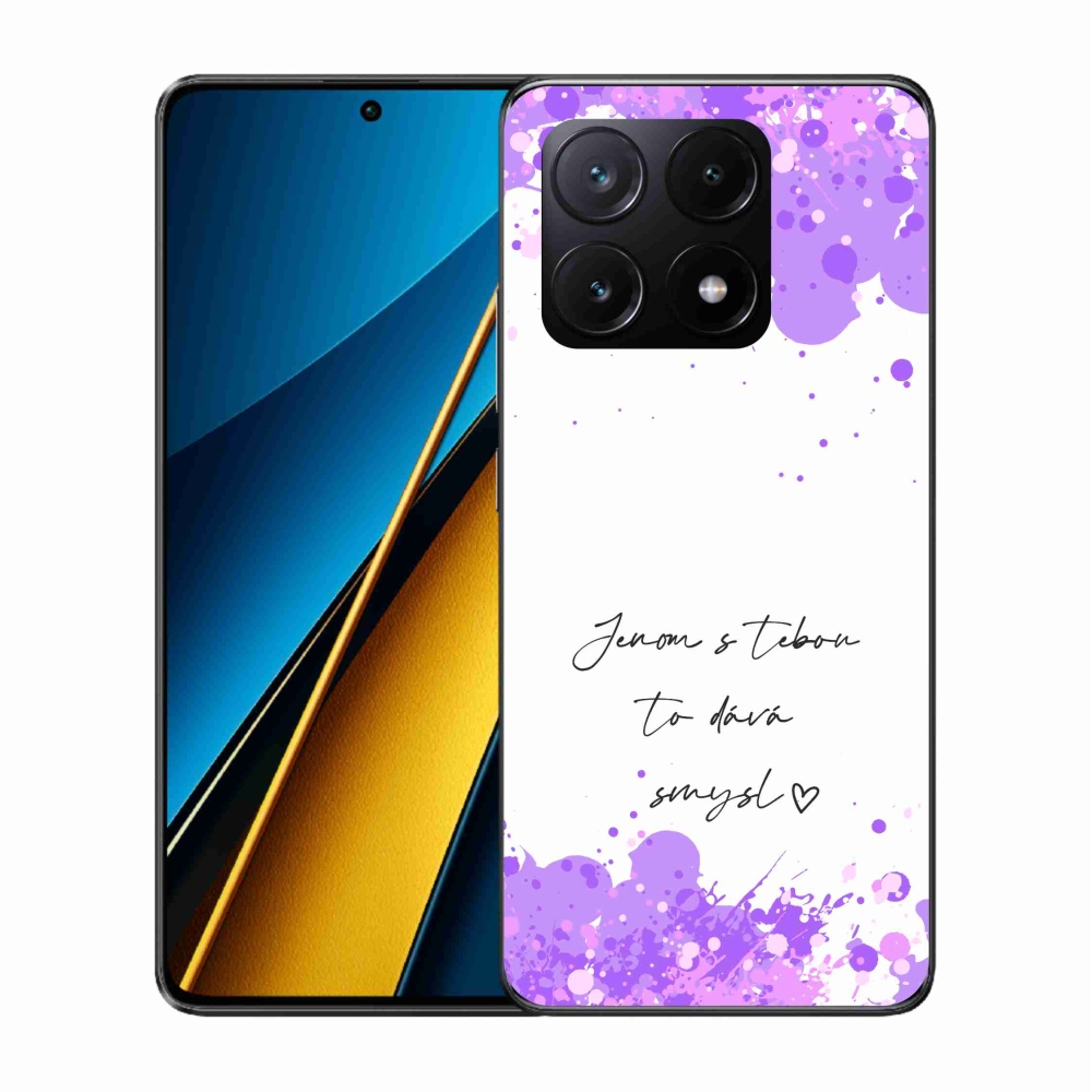 Gélový kryt mmCase na Xiaomi Poco X6 Pro 5G - zamilovaný text biele pozadie