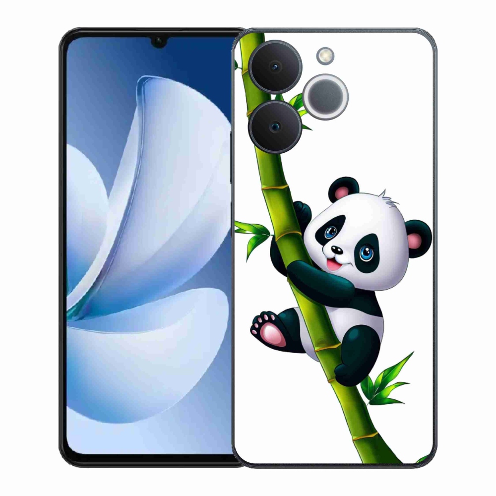 Gélový kryt mmCase na Realme Note 70T - panda na bambuse