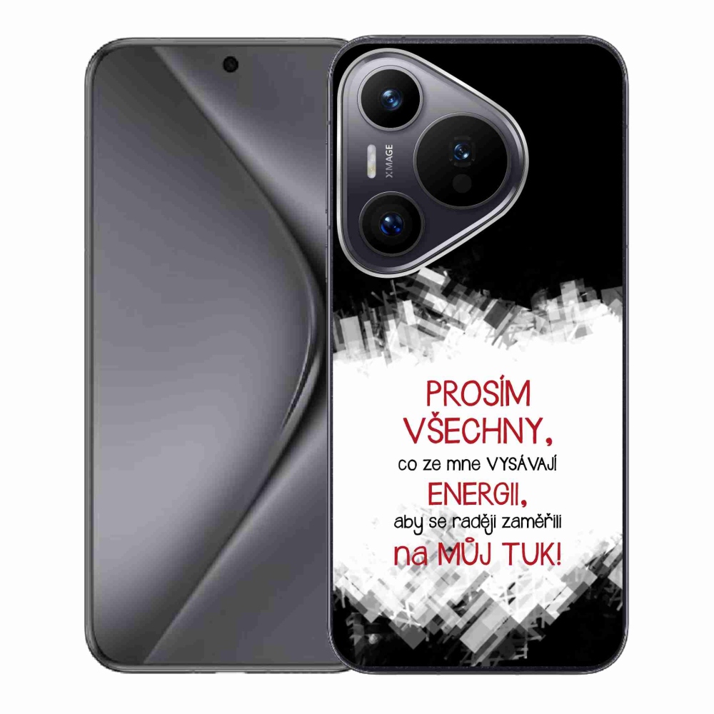 Gélový kryt mmCase na Huawei Pura 70 - vtipný text 1 červený