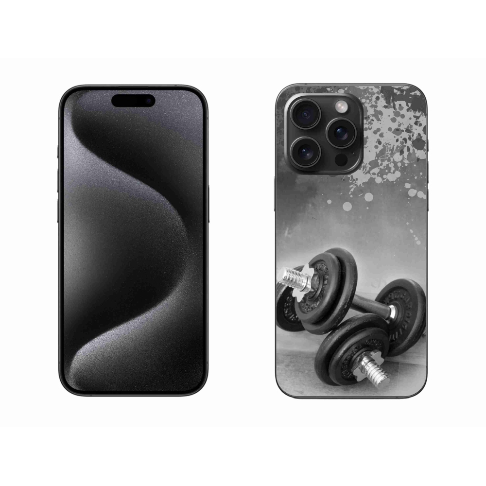 Gélový kryt mmCase na iPhone 15 Pro Max - činky 1