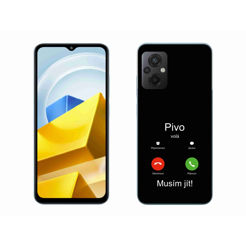 Gélový kryt mmCase na Xiaomi Poco M5 4G - pivo volá čierne pozadie