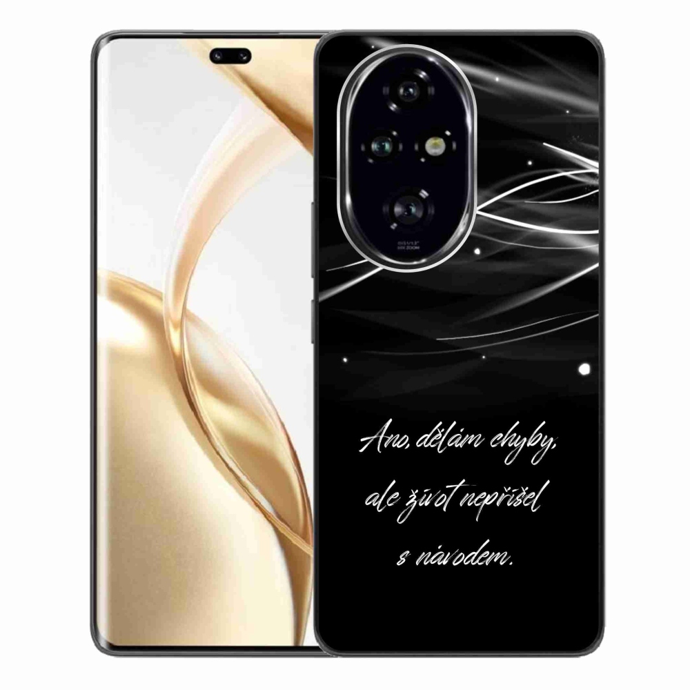 Gélový kryt mmCase na Honor 200 Pro 5G - citát čierne pozadie