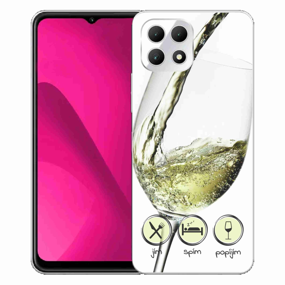 Gélový kryt mmCase na T-Mobile T Phone 2 - pohár vína bielej