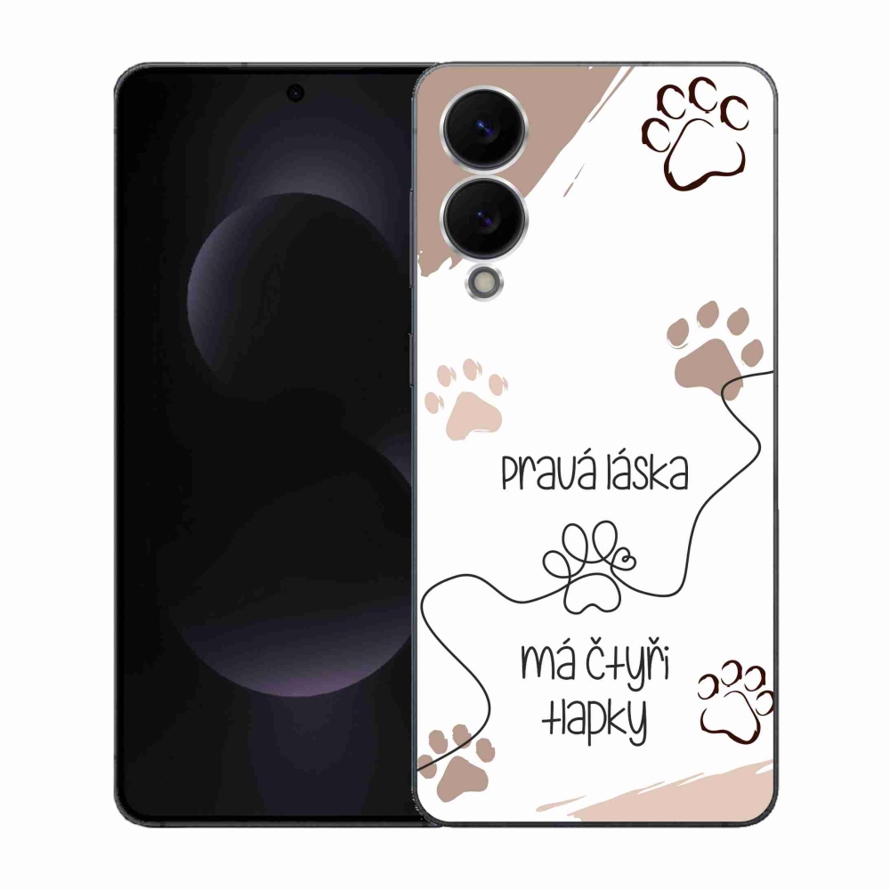 Gélový kryt mmCase na Samsung Galaxy S25 Edge - psí motív 1 biele pozadie
