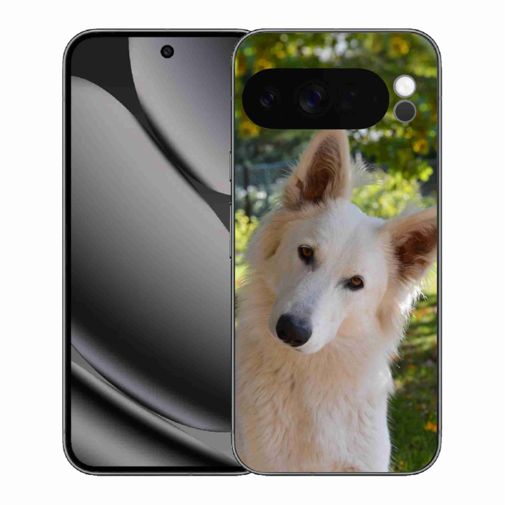 Gélový kryt mmCase na Google Pixel 10 Pro XL - biely švajčiarsky ovčiak 1