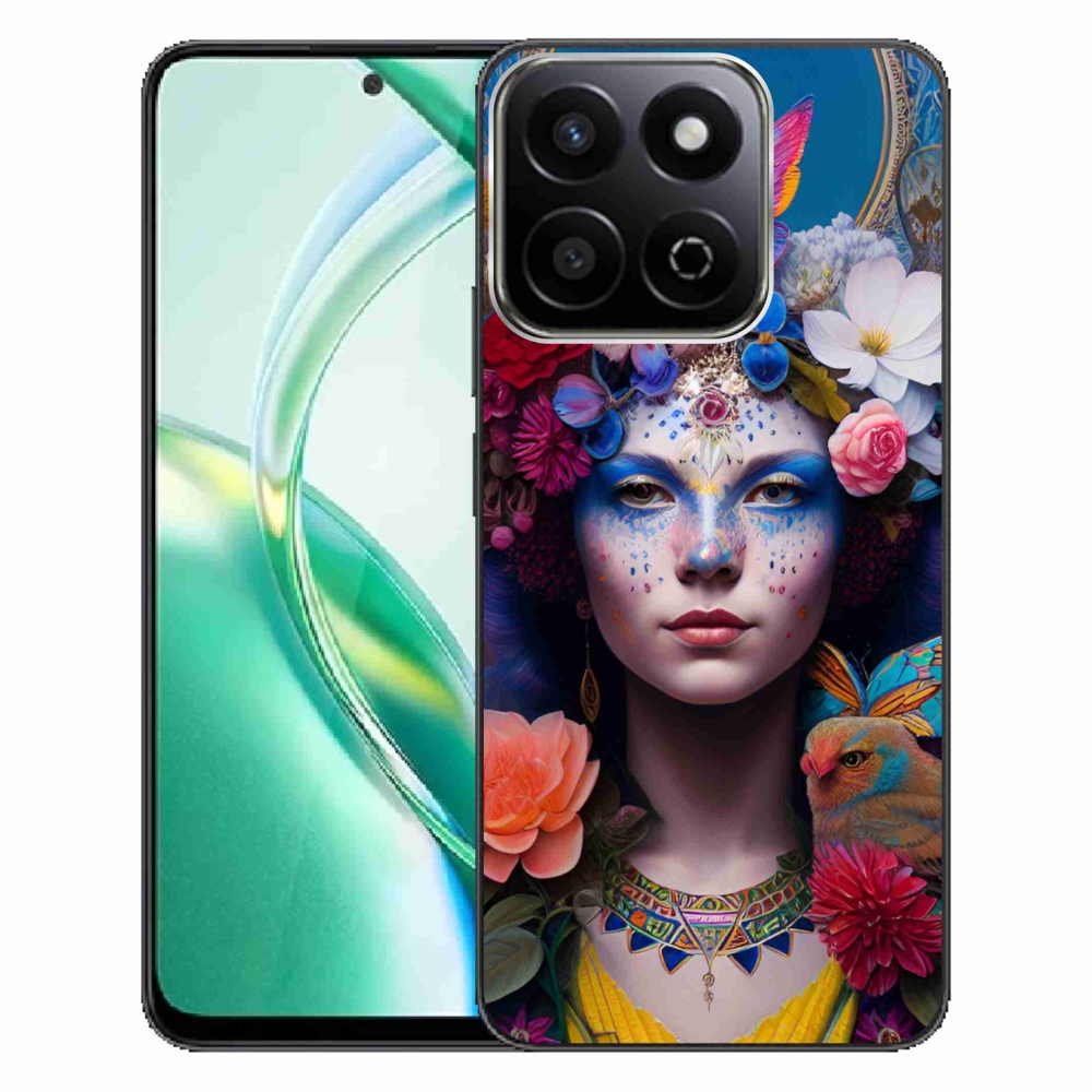 Gélový kryt mmCase na Honor 200 Smart 5G - žena s kvetinami