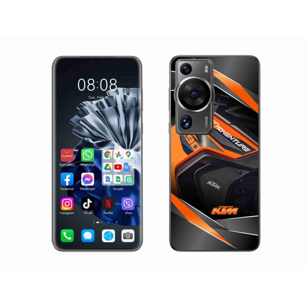 Gélový kryt mmCase na Huawei P60 Pro - motorka ktm