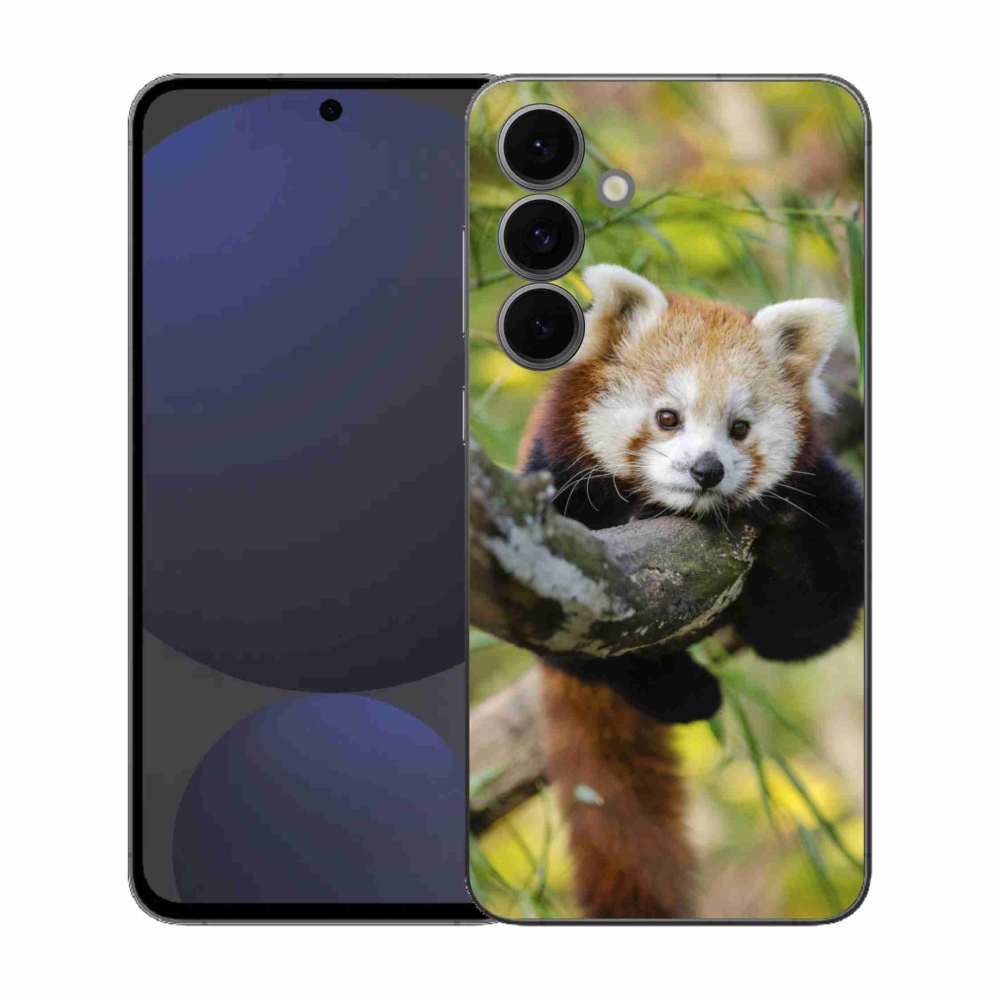 Gélový kryt mmCase na Samsung Galaxy S25 FE - panda červená