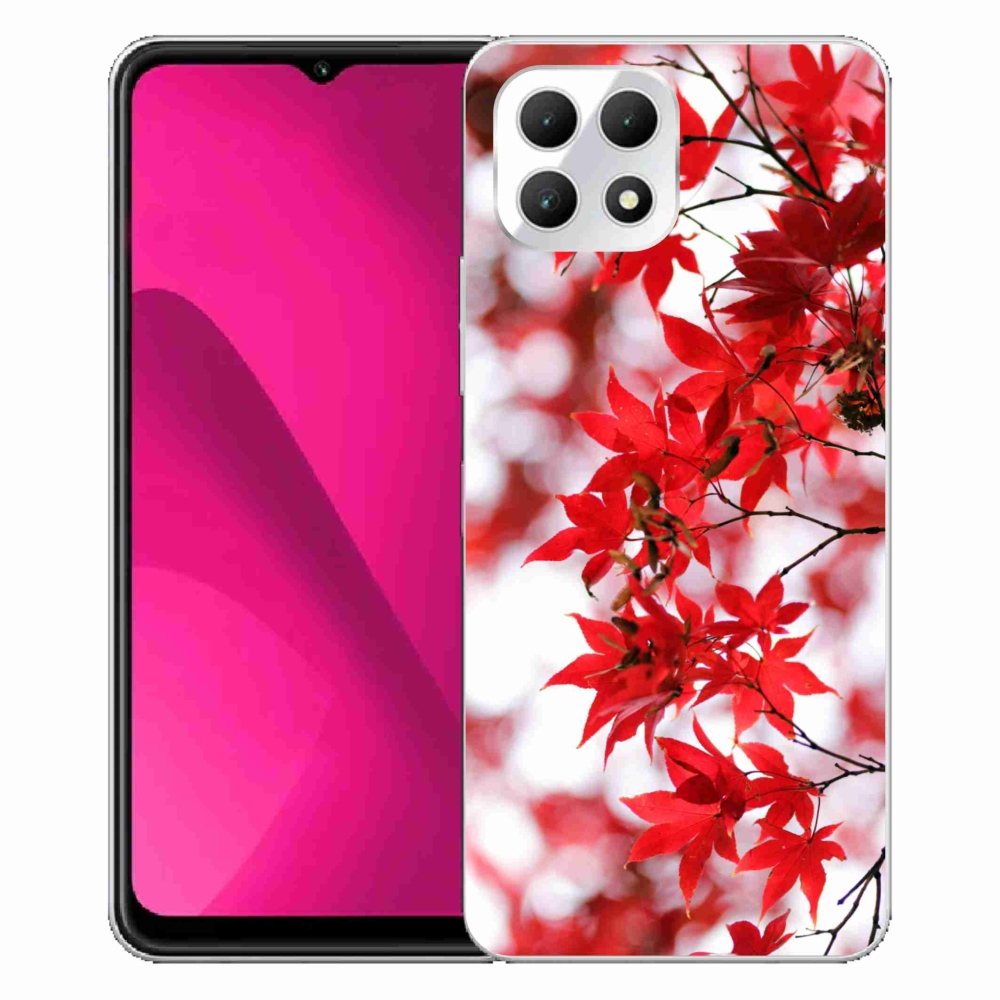 Gélový kryt mmCase na T-Mobile T Phone 2 - červené listy