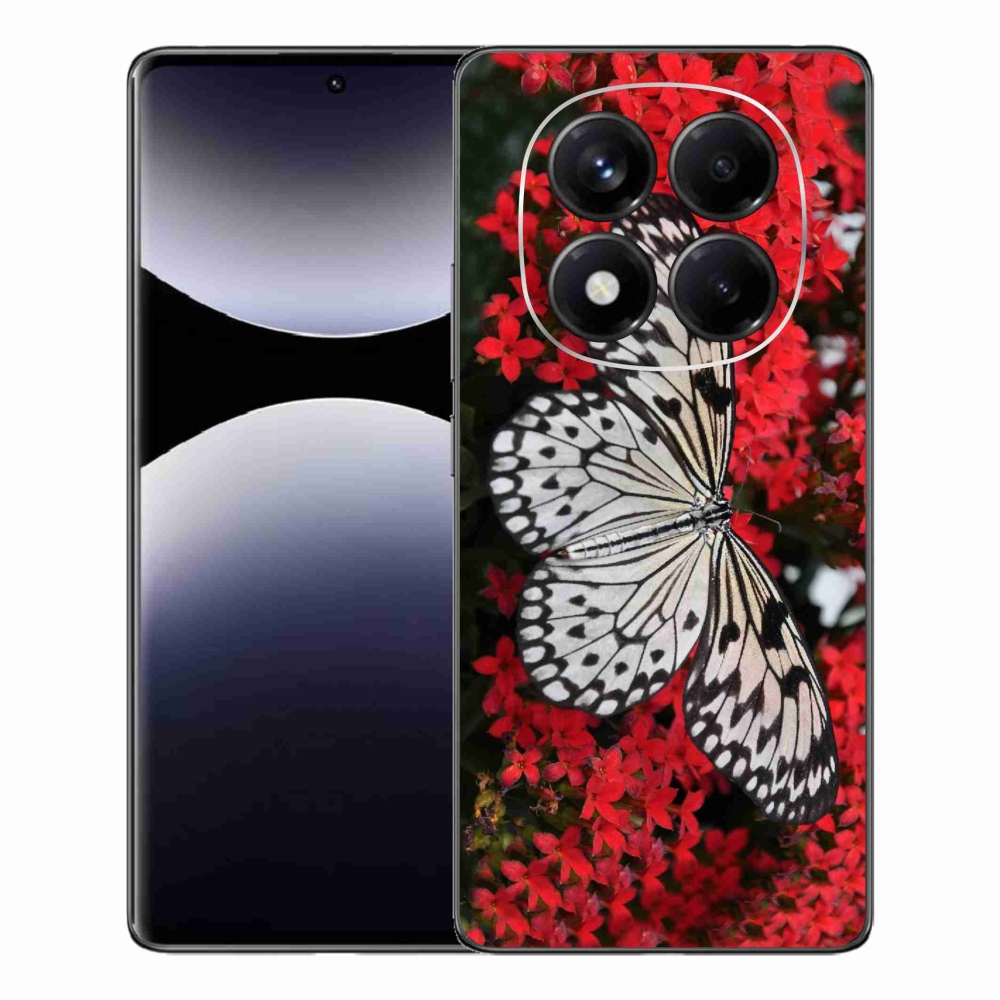 Gélový kryt mmCase na Xiaomi Redmi Note 14 Pro - čiernobiely motýľ 1