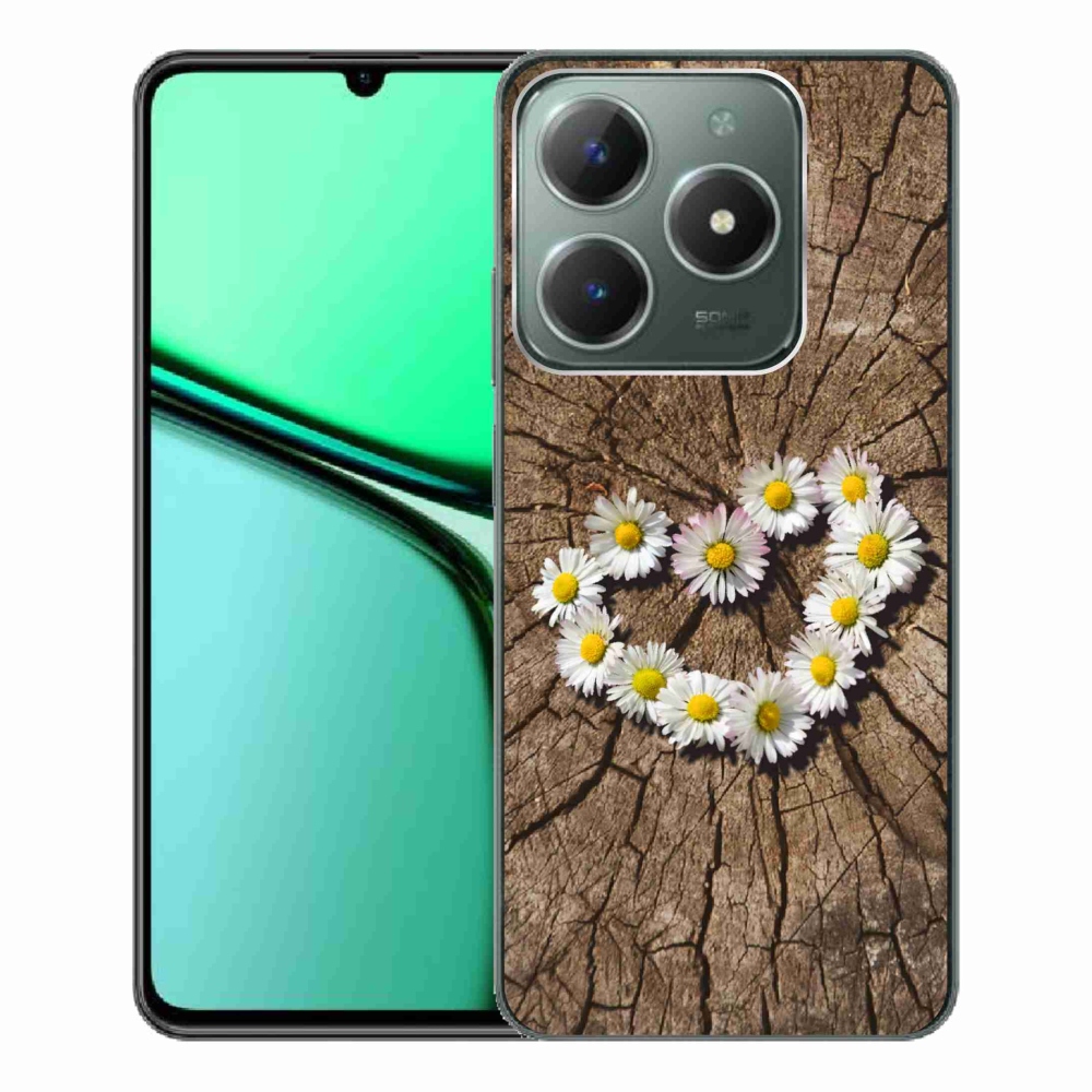 Gélový kryt mmCase na Realme C61 - srdce z margaréty