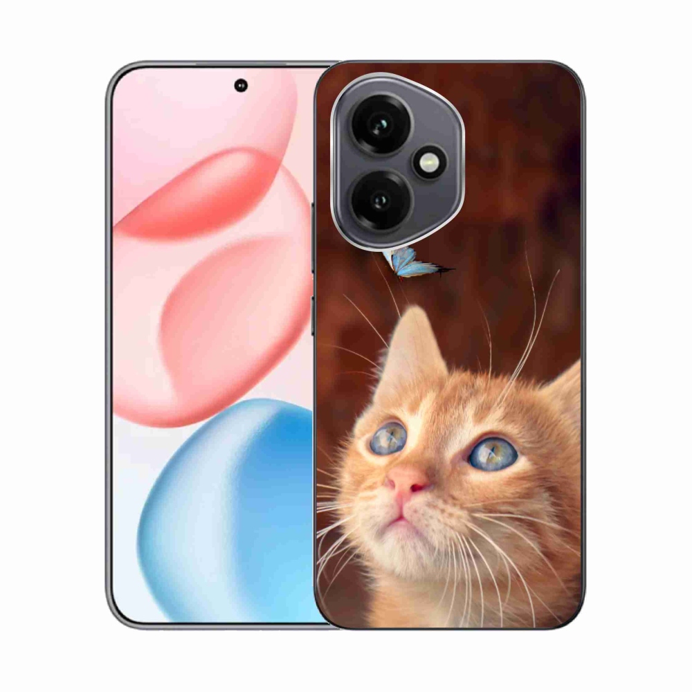 Gélový kryt mmCase na Honor 400 - motýľ a mačiatko