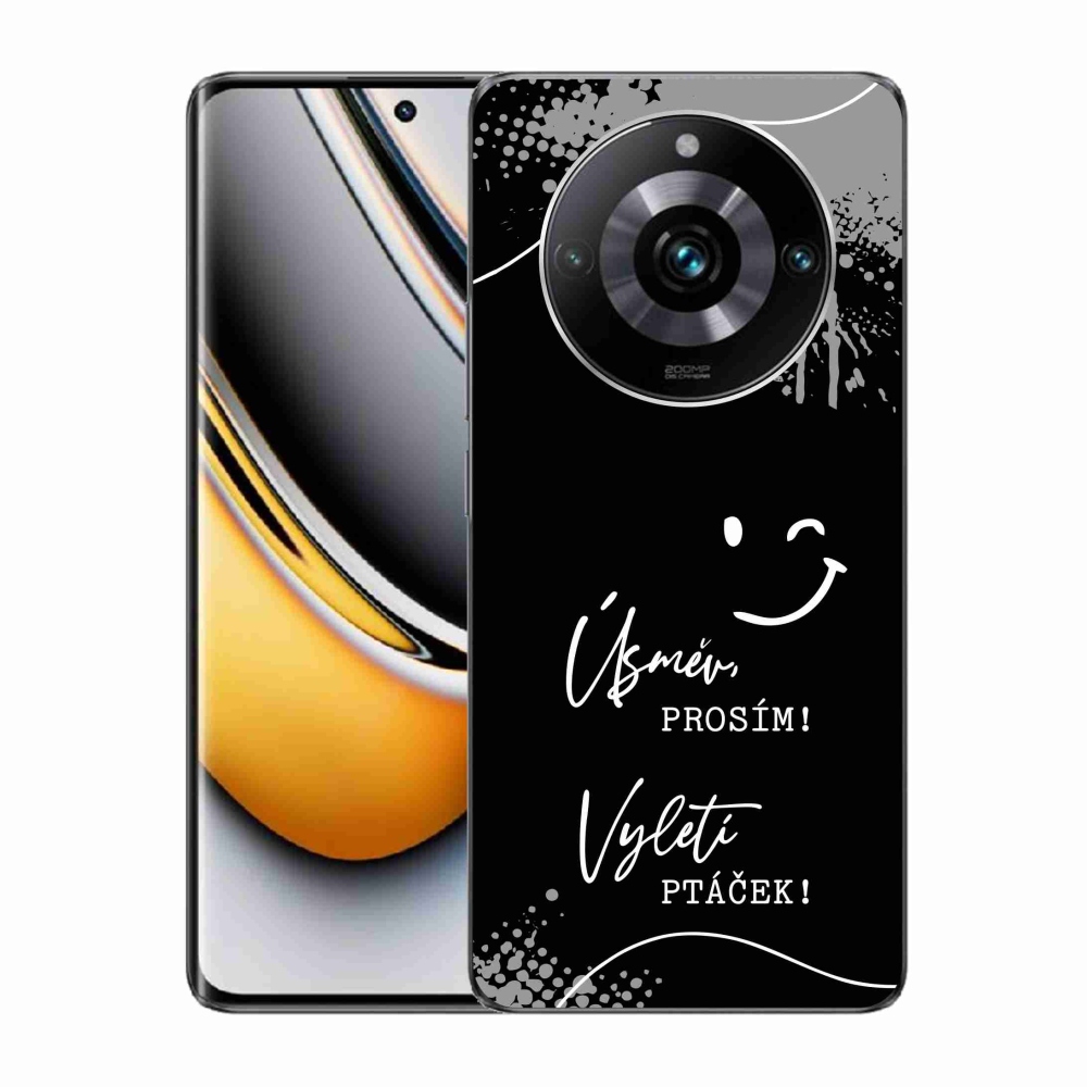 Gélový kryt mmCase na Realme 11 Pro/11 Pro+ - vtipný text 4 čierne pozadie
