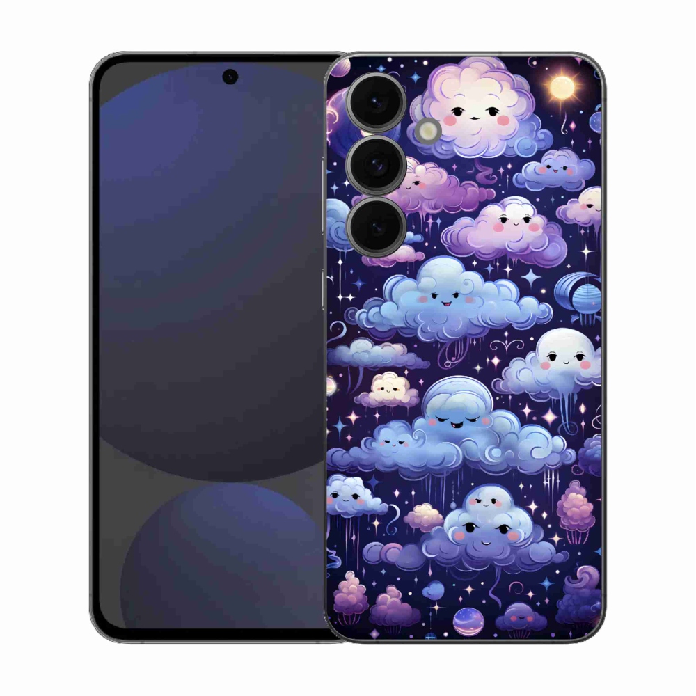 Gélový kryt mmCase na Samsung Galaxy S25 FE - mráčiky