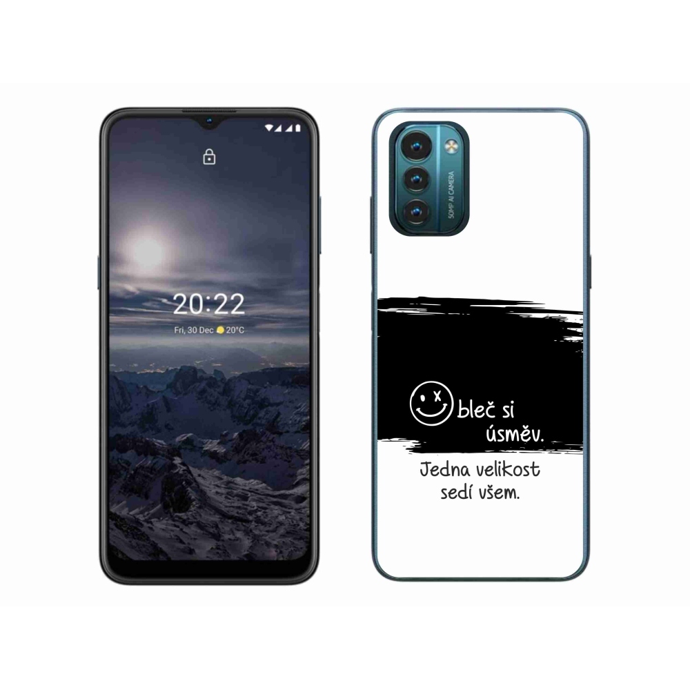 Gélový kryt mmCase na Nokia G11/G21 - vtipný text 8 čiernobiele pozadie
