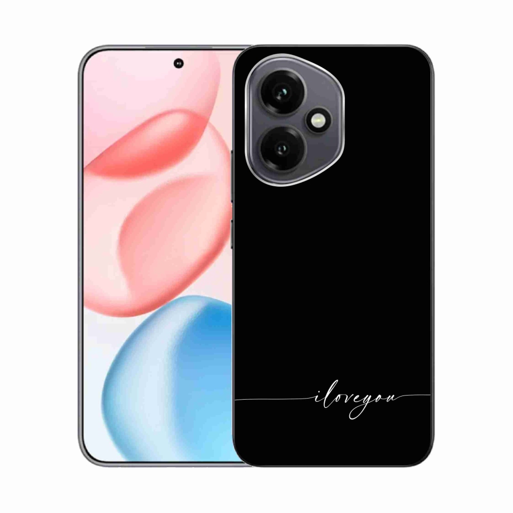 Gélový kryt mmCase na Honor 400 - I love you čierne pozadie
