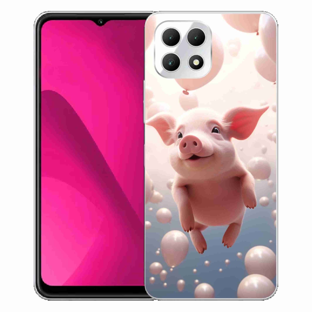 Gélový kryt mmCase na T-Mobile T Phone 2 - prasiatko s balónikmi
