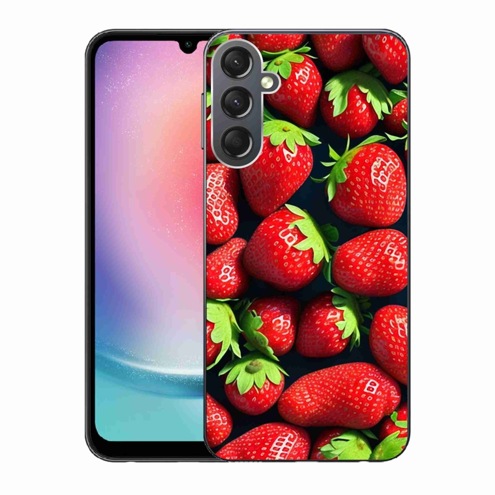 Gélový kryt mmCase na Samsung Galaxy A24 - jahody