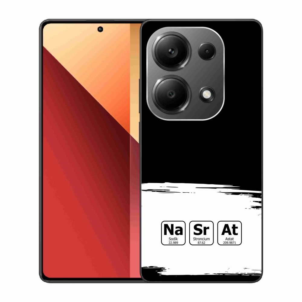 Gélový kryt mmCase na Xiaomi Redmi Note 13 Pro 4G/Poco M6 Pro - chemické prvky bieločierne pozadie