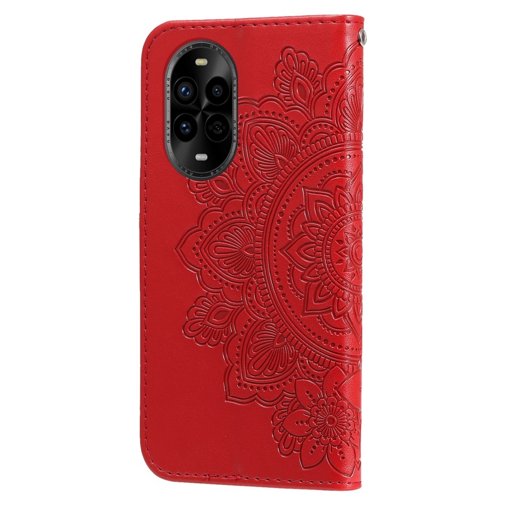 Mandala knižkové puzdro na Huawei Nova 13 Pro 5G - červené