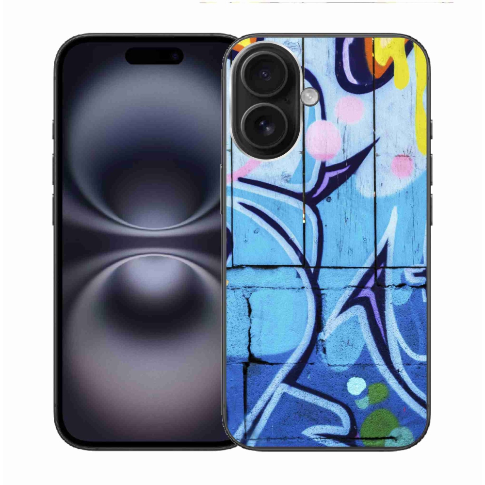 Gélový kryt mmCase na iPhone 16 - graffiti