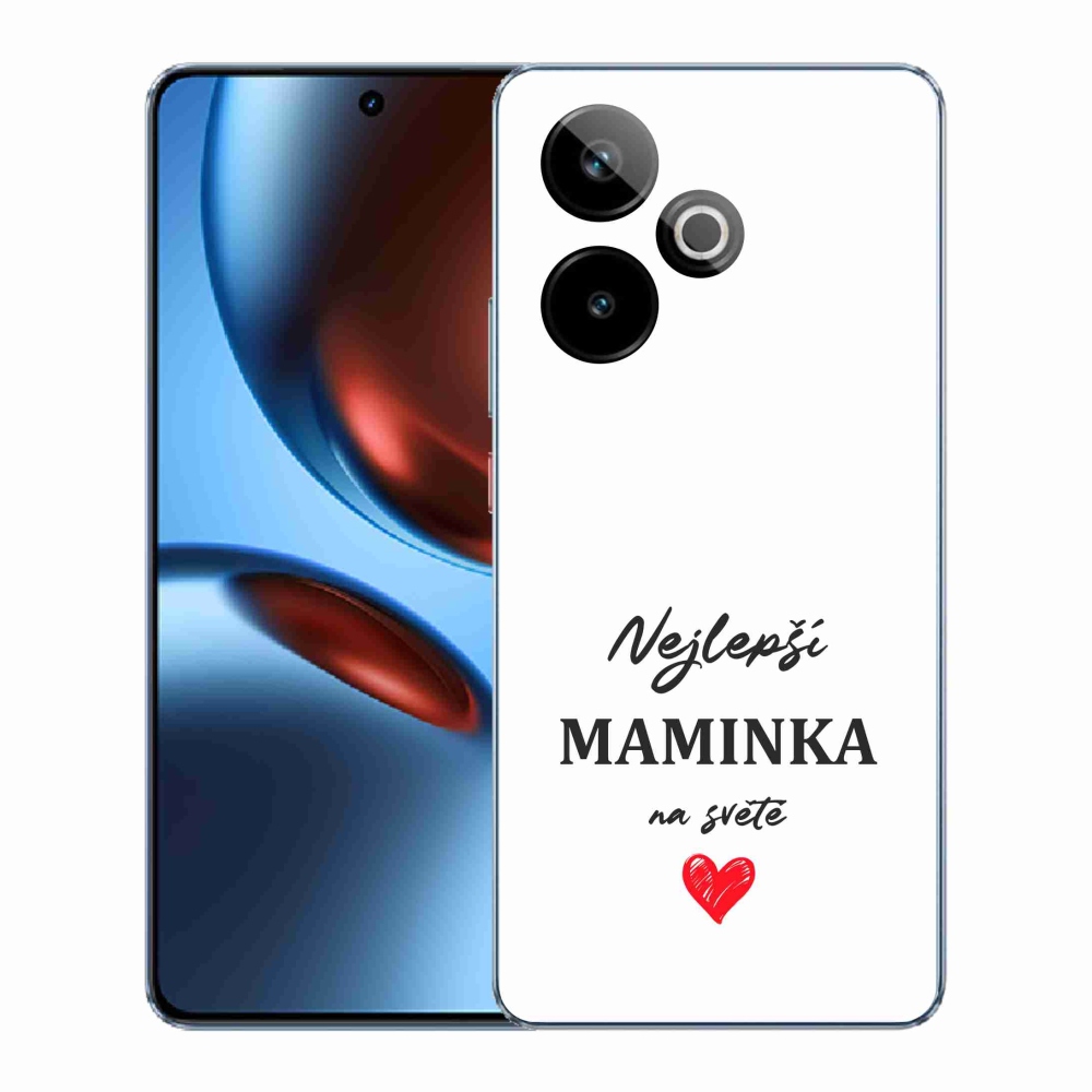 Gélový kryt mmCase na Realme GT 7 5G/GT 7T 5G - najlepšia mamička 1 biele pozadie