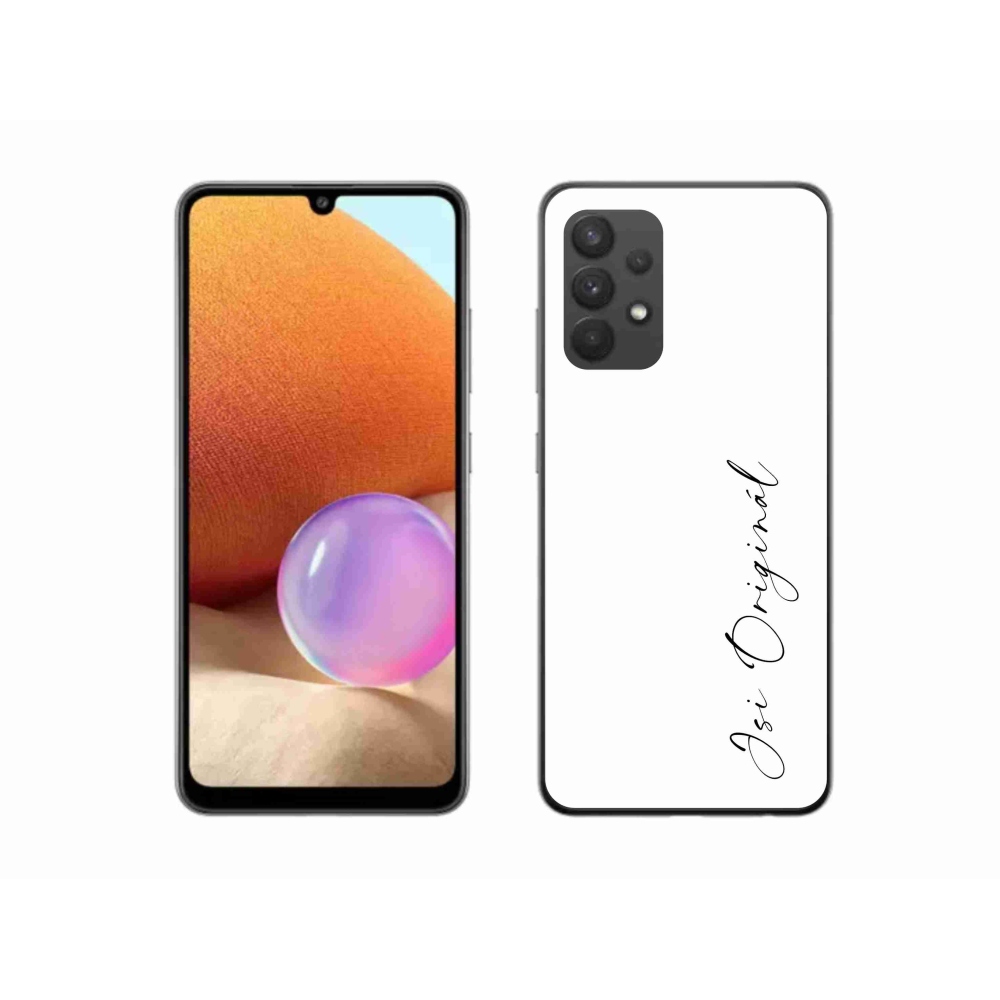 Gélový kryt mmCase na Samsung Galaxy A32 4G - si originál biele pozadie