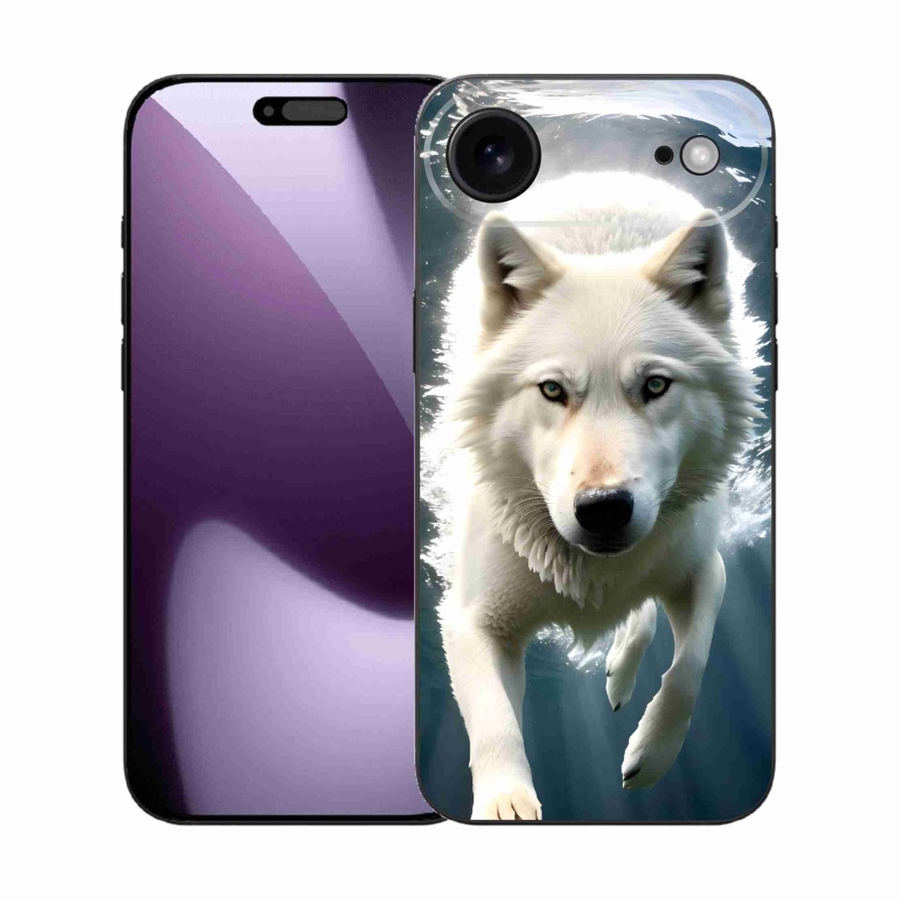 Gélový kryt mmCase na iPhone 17 Air - biely vlk