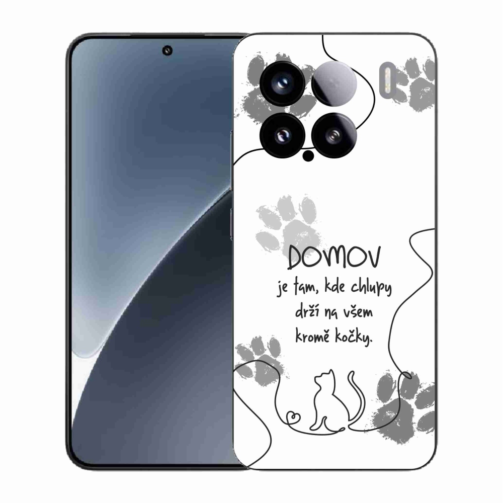 Gélový kryt mmCase na Xiaomi 15 - mačacie motív biele pozadie