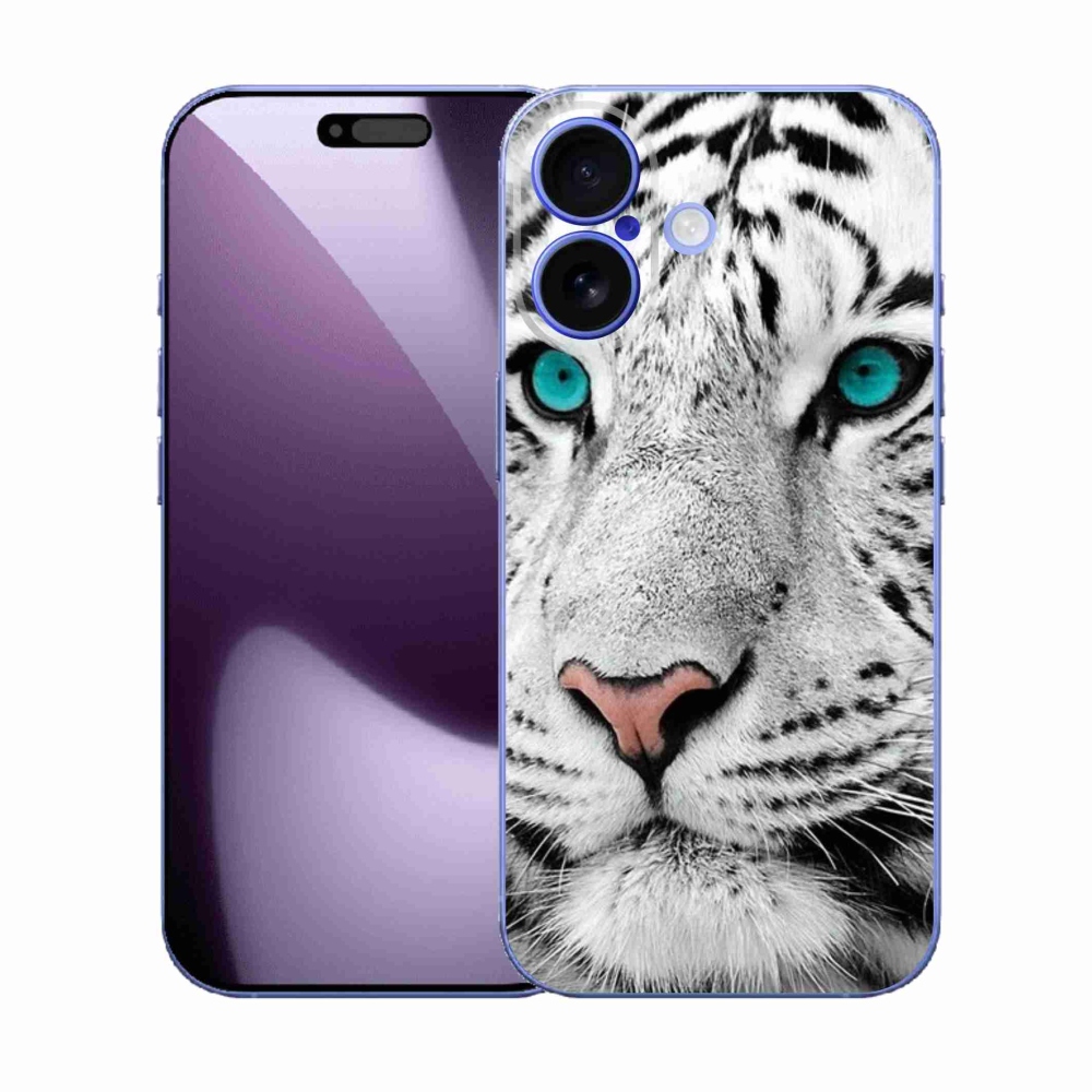 Gélový kryt mmCase na iPhone 17 - biely tiger