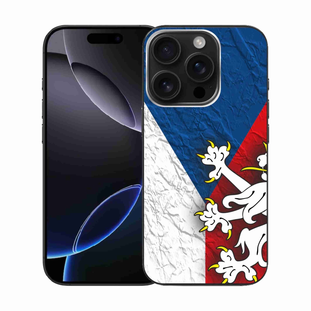 Gélový kryt mmCase na iPhone 16 Pro - česká vlajka 1