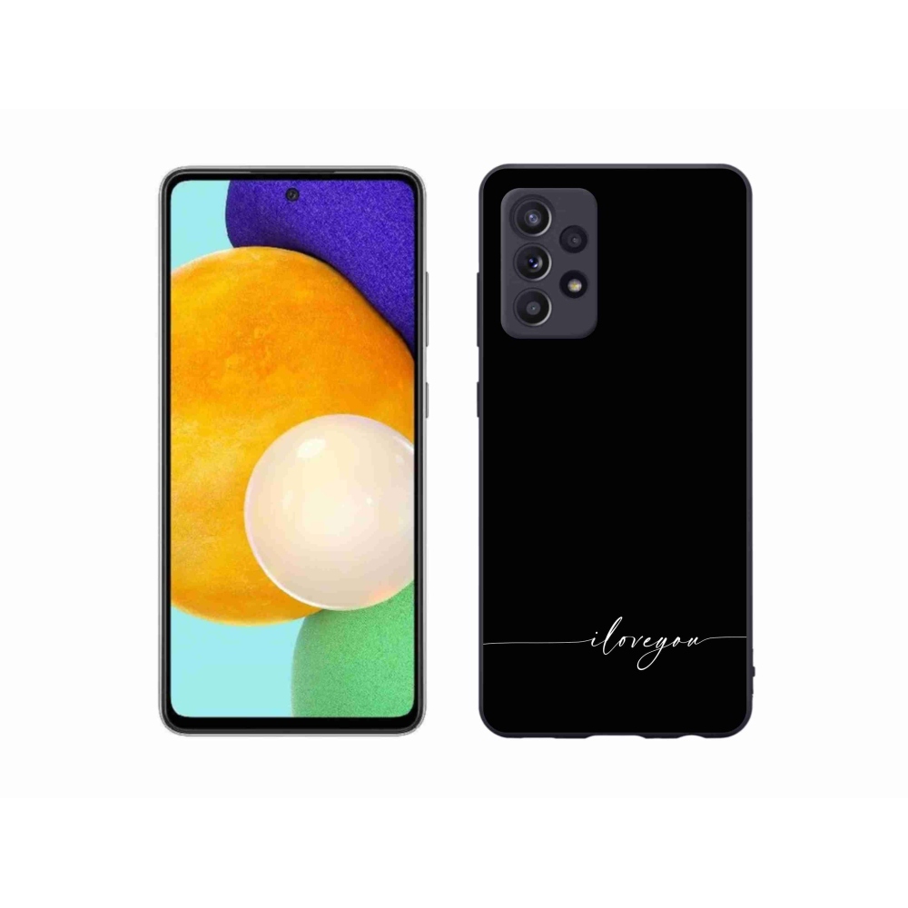 Gélový kryt mmCase na Samsung Galaxy A52/A52 5G - I love you čierne pozadie