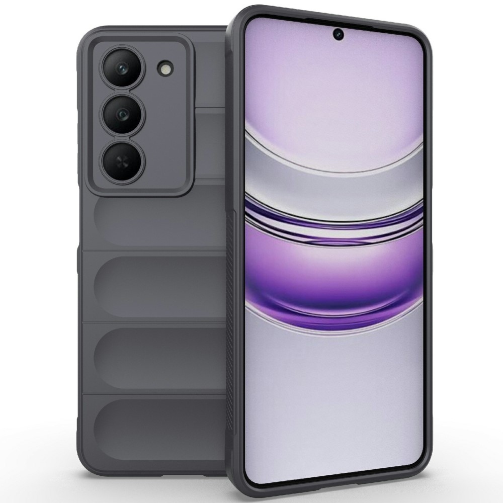 Rugg odolný gélový obal na Realme 14x 5G - tmavosivý