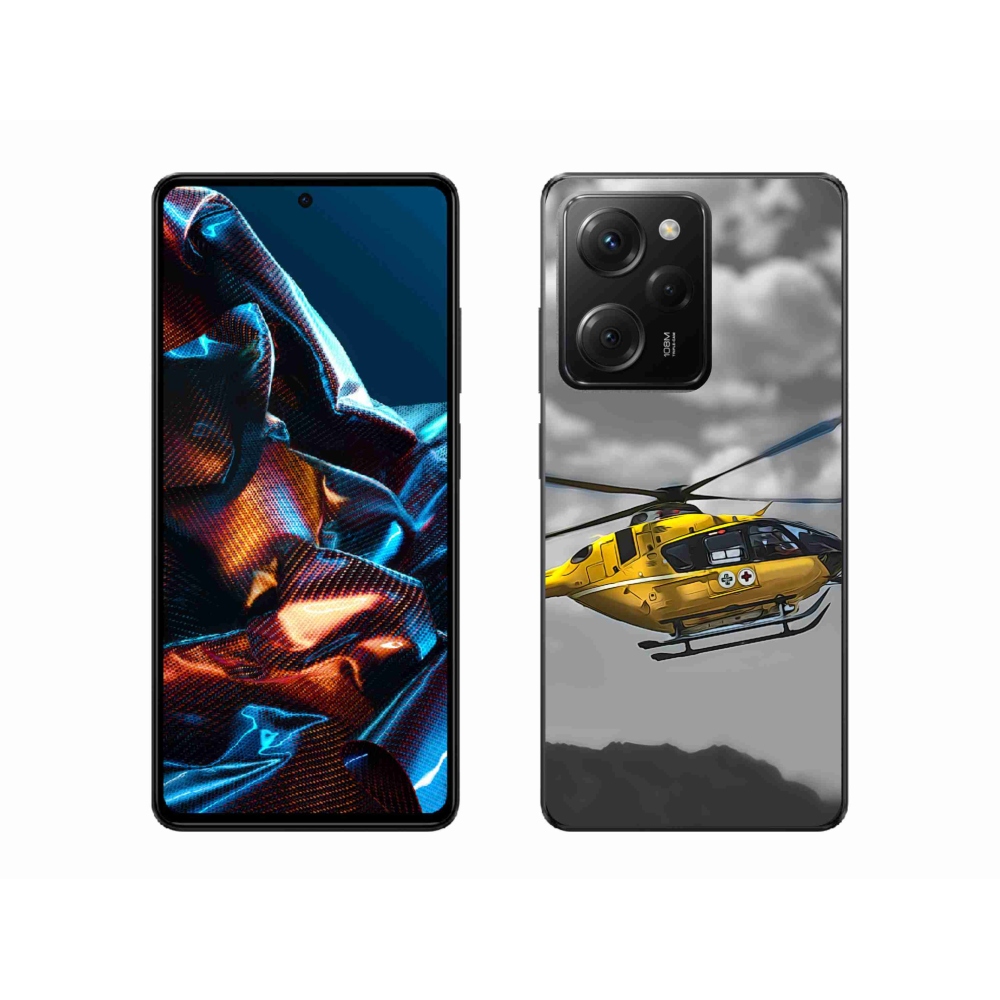 Gélový kryt mmCase na Xiaomi Poco X5 Pro 5G - žltá helikoptéra