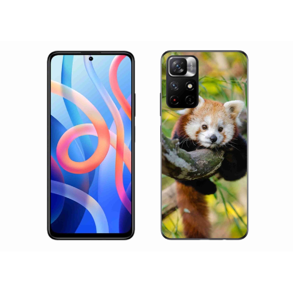 Gélový kryt mmCase na Xiaomi Redmi Note 11S 5G - panda červená