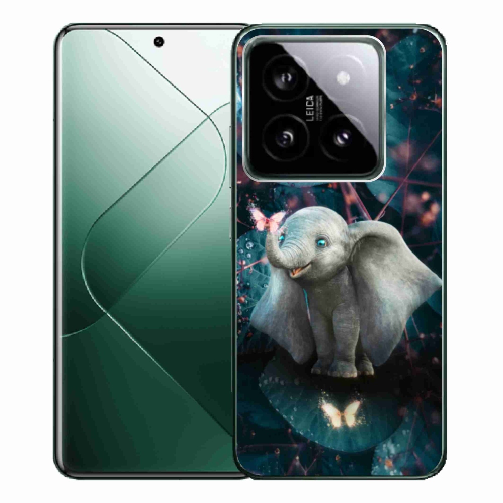 Gélový kryt mmCase na Xiaomi 14 Pro - roztomilý slon