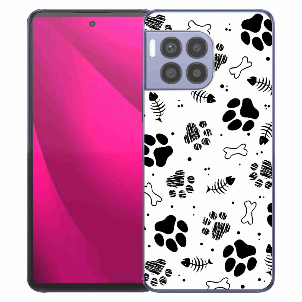 Gélový kryt mmCase na T-Mobile T Phone 2 Pro - psie labky 1